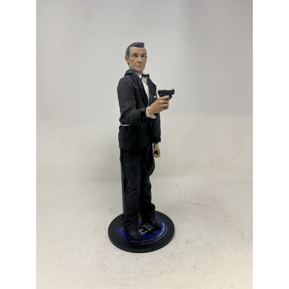 Sean Connery James Bond 007 Dr. No 12" Sideshow Collectibles LOOSE w/ STAND Gun